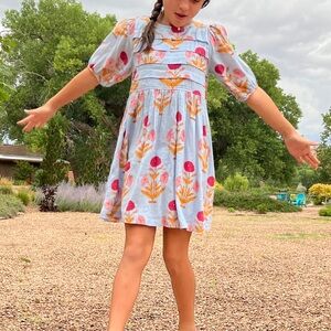 Beautiful Pink Chicken dress with sparkly buttons size 10